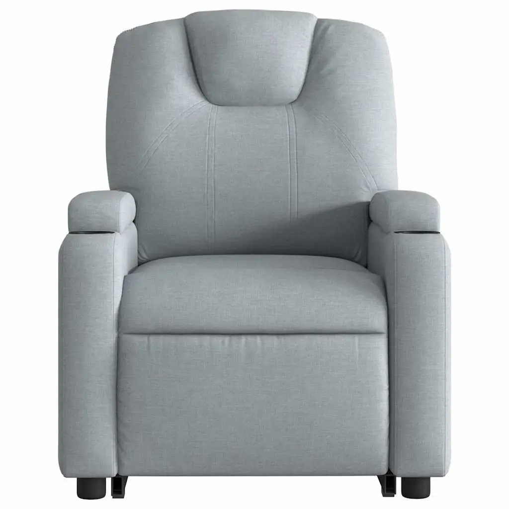Electric Massage Recliner Chair Power Lift Grey Fabric