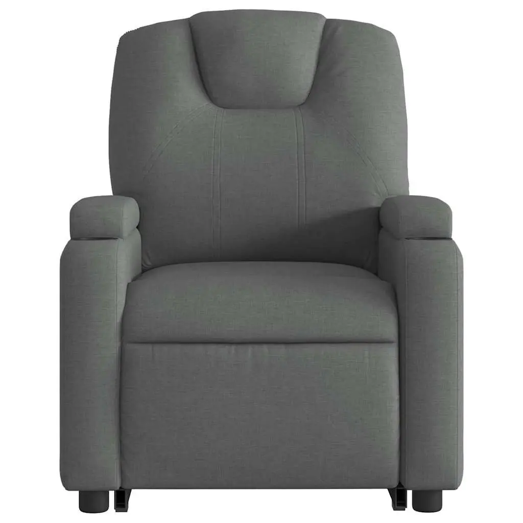 Electric Massage Chair Power Lift Recliner Grey Fabric