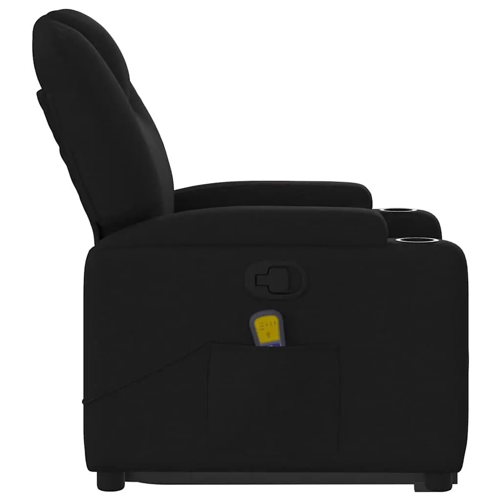 Electric Massage Recliner Chair Full Body Massage Power Lift Black Fabric