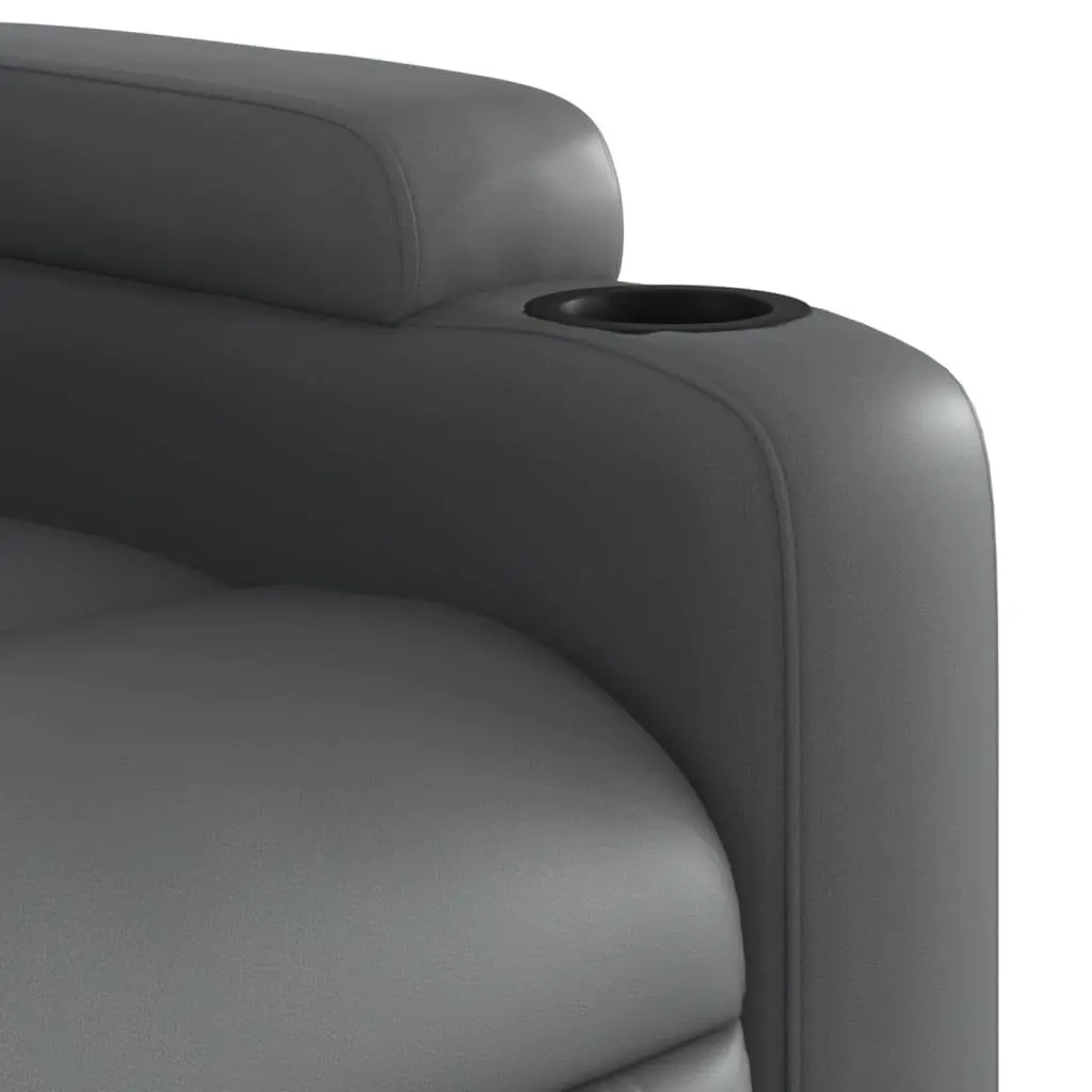 Massage Recliner Chair Manual Recline 6 Vibration Points Grey