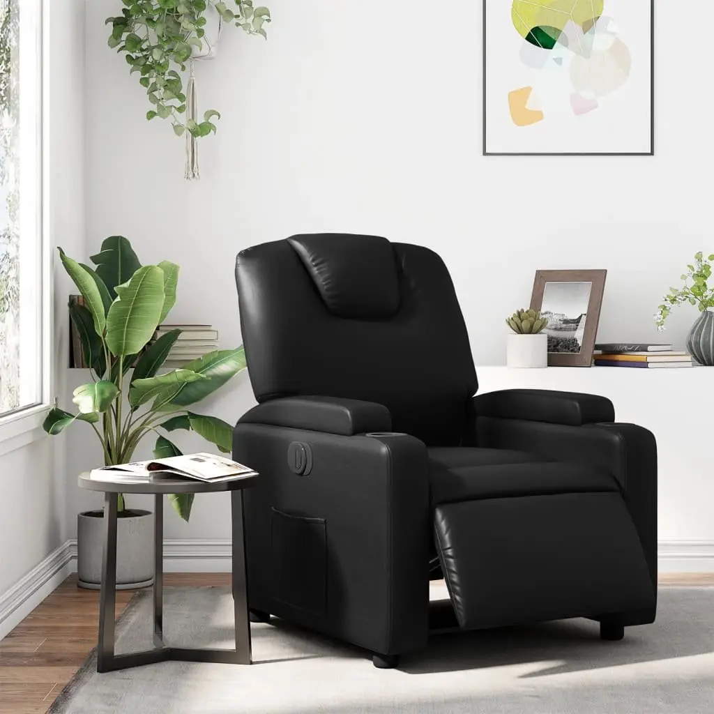 Electric Recliner Chair in Black
