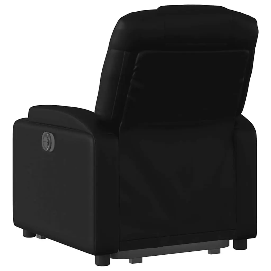Electric Recliner Chair Power Lift Black Faux Leather