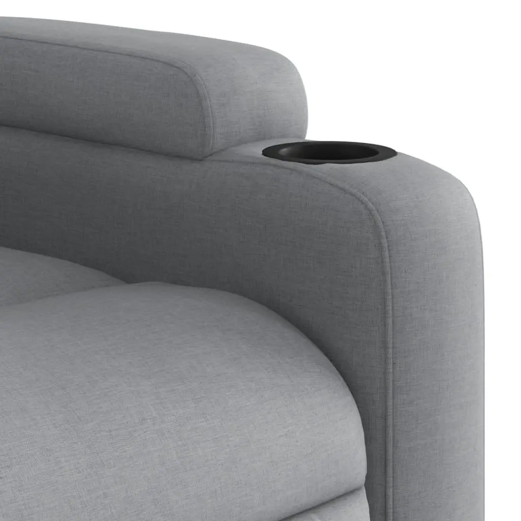 Recliner Chair Manual Reclining Armchair Light Grey