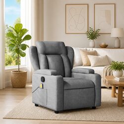 Comfortable Grey Massage Recliner Chair with Practical Features