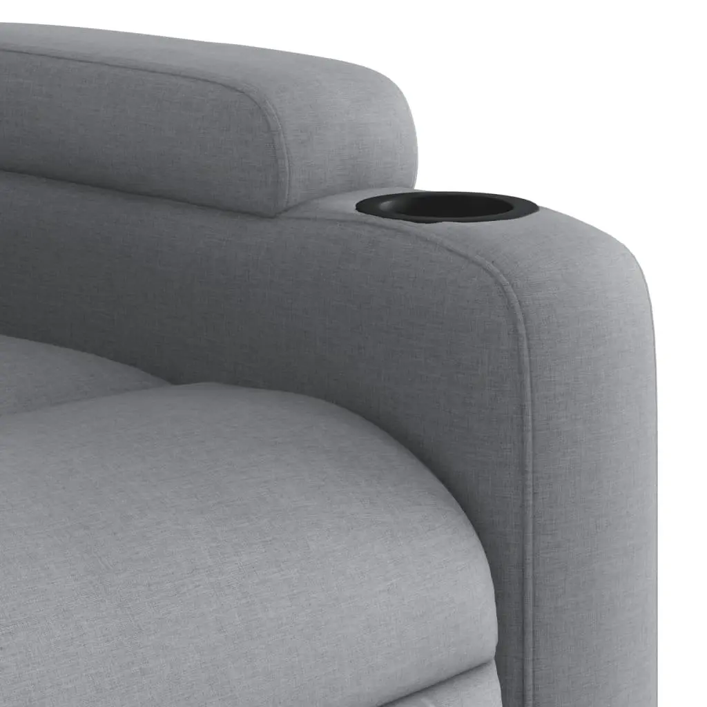 Stand Up Recliner Chair Grey Fabric Electric Power Lift Elderly Armchair
