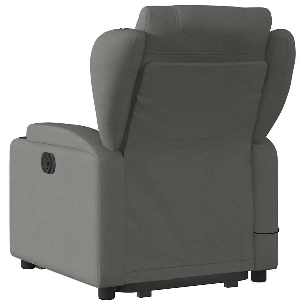 Electric Massage Recliner Chair Power Lift Adjustable Backrest Grey Fabric