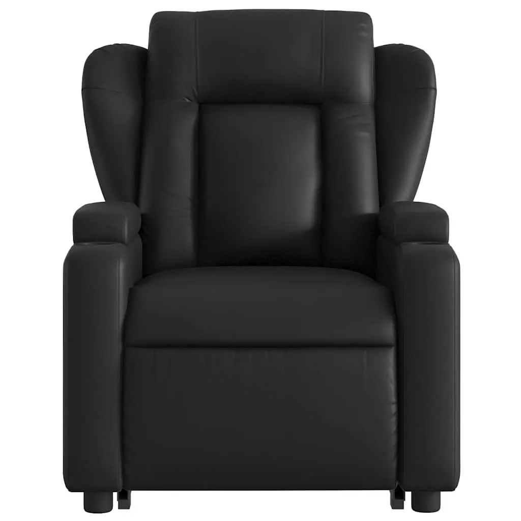 Electric Massage Recliner Chair Lift Function 135 Degrees Black Faux Leather