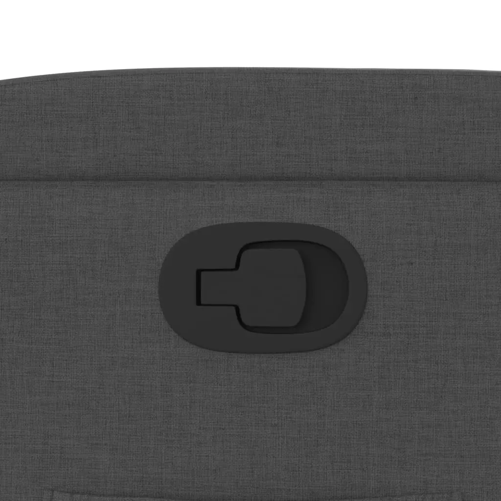 Recliner Chair Manual Reclining Grey Fabric Armchair with Cup Holders Side