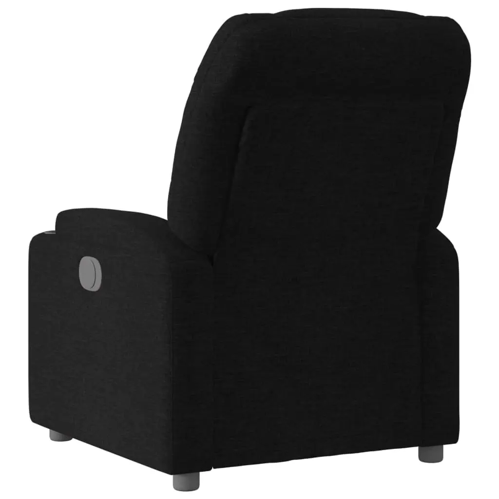 Recliner Chair Black Fabric Manual Reclining Armchair Lounge Seat Cup Holders