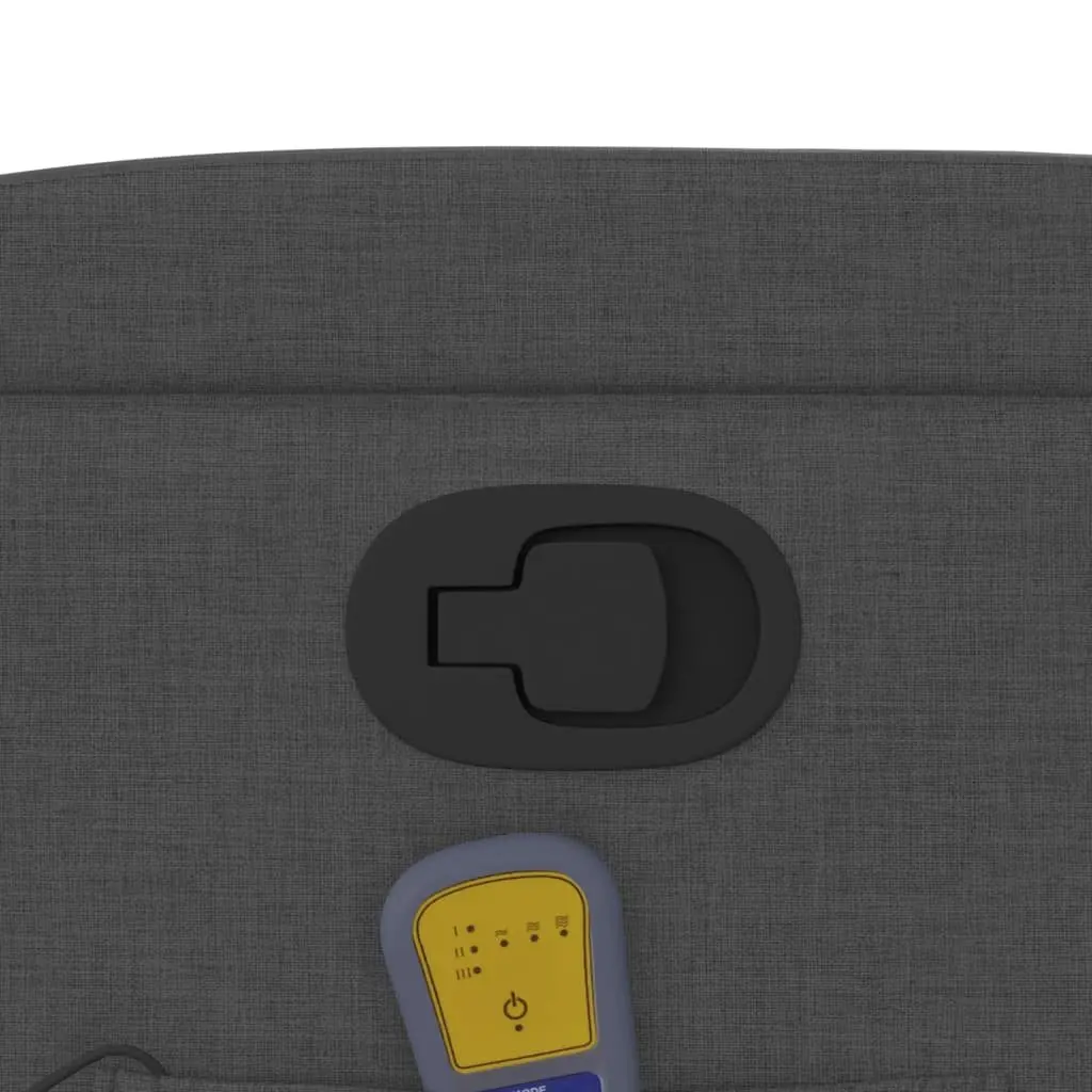 Massage Recliner Chair Vibration 6 Points Manual Recline Grey Fabric