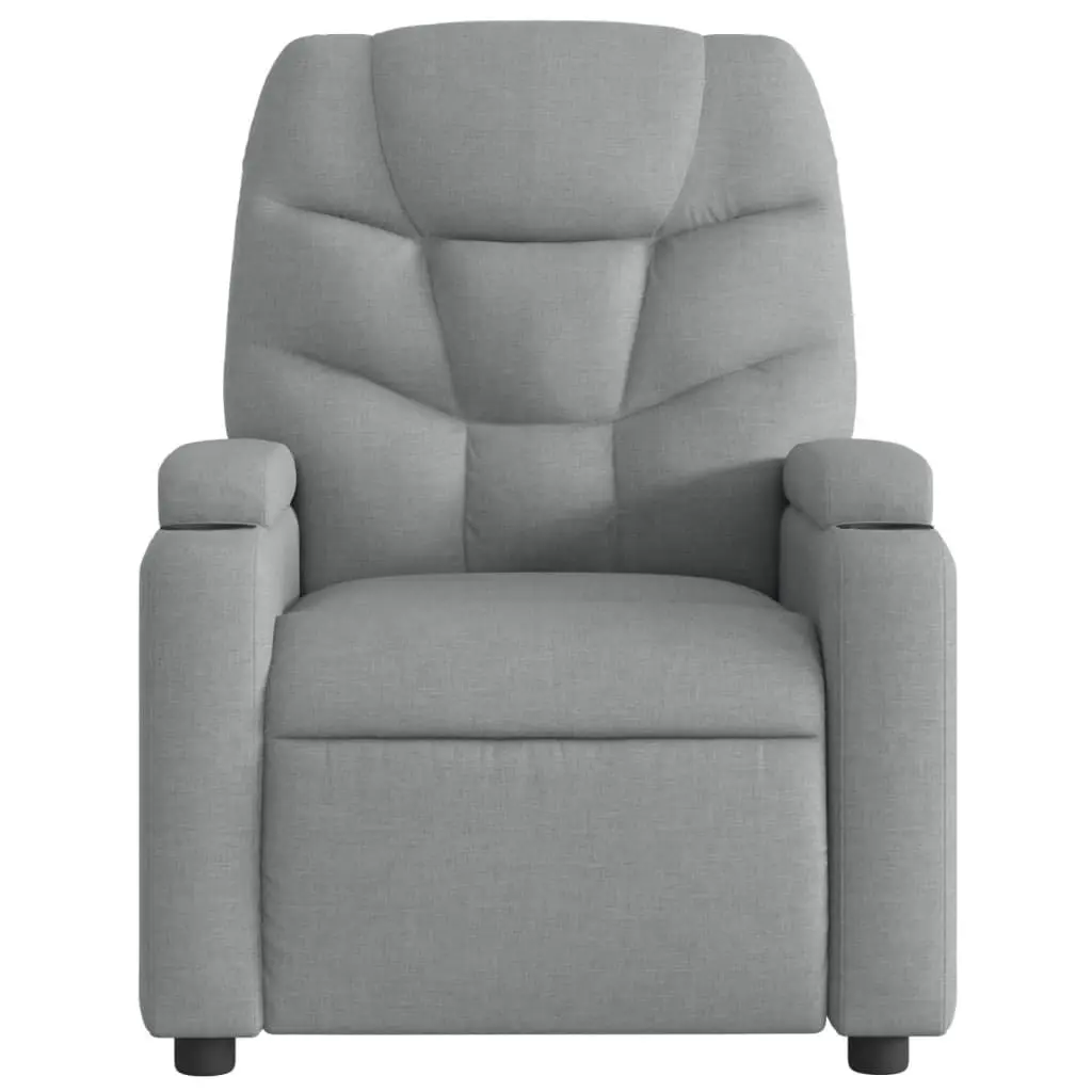 Grey Fabric Electric Massage Recliner Chair