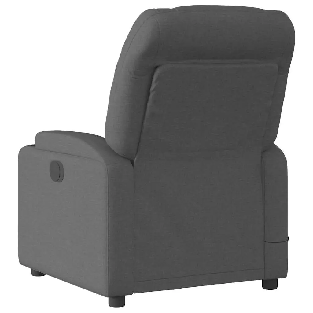 Electric Massage Recliner Chair Vibration Relaxer Grey Fabric