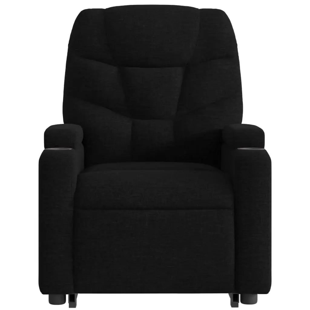 Stand Up Recliner Chair Power Lift Manual Recline Black Fabric