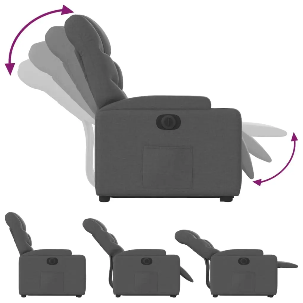 Electric Stand Up Recliner Armchair Power Lift Recline Elderly Comfort Grey
