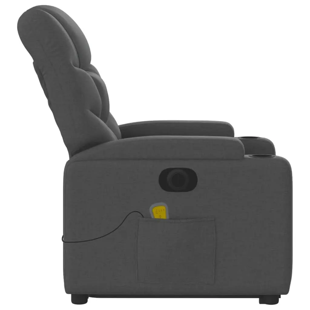 Electric Recliner Chair Massage Lift Armchair Fabric Grey