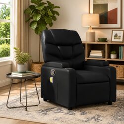 Comfortable and Functional Black Massage Recliner Chair