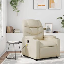 Reliable Comfort in a Cream Massage Recliner Chair