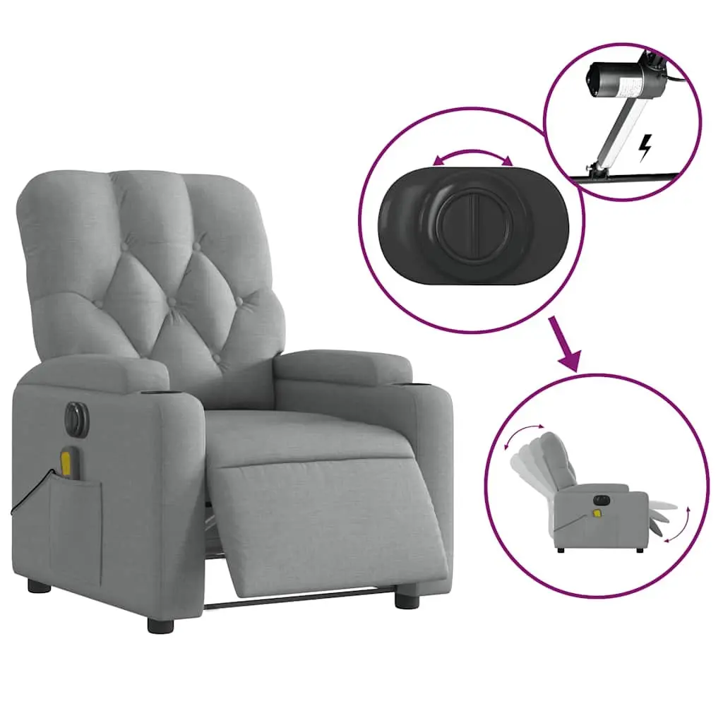 Electric Massage Recliner Chair in Grey