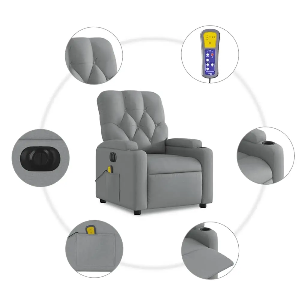 Electric Massage Recliner Chair in Grey