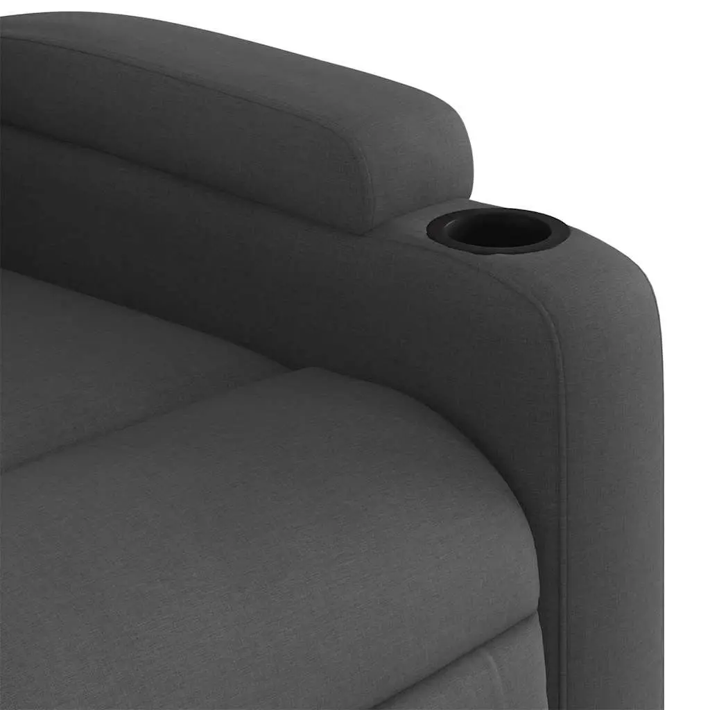 Grey Fabric Stand Up Massage Recliner Chair