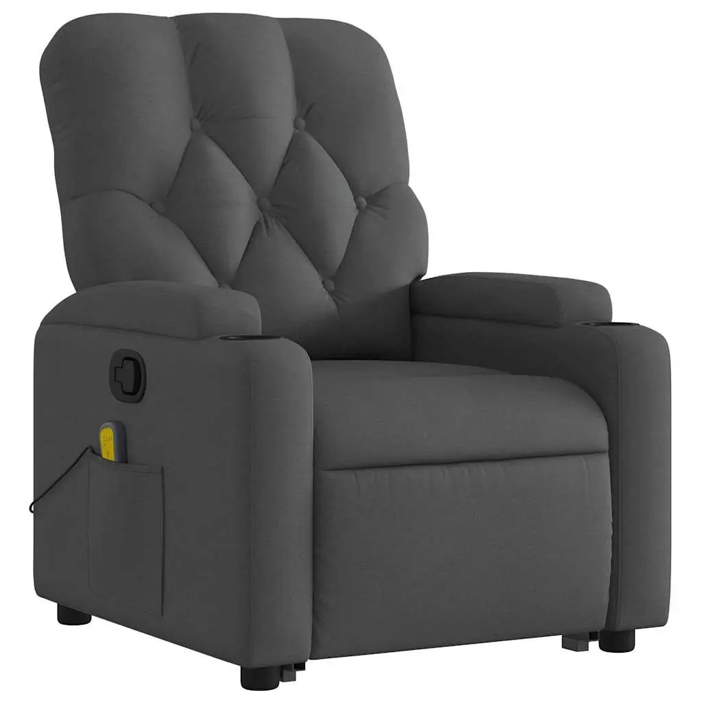Grey Fabric Stand Up Massage Recliner Chair