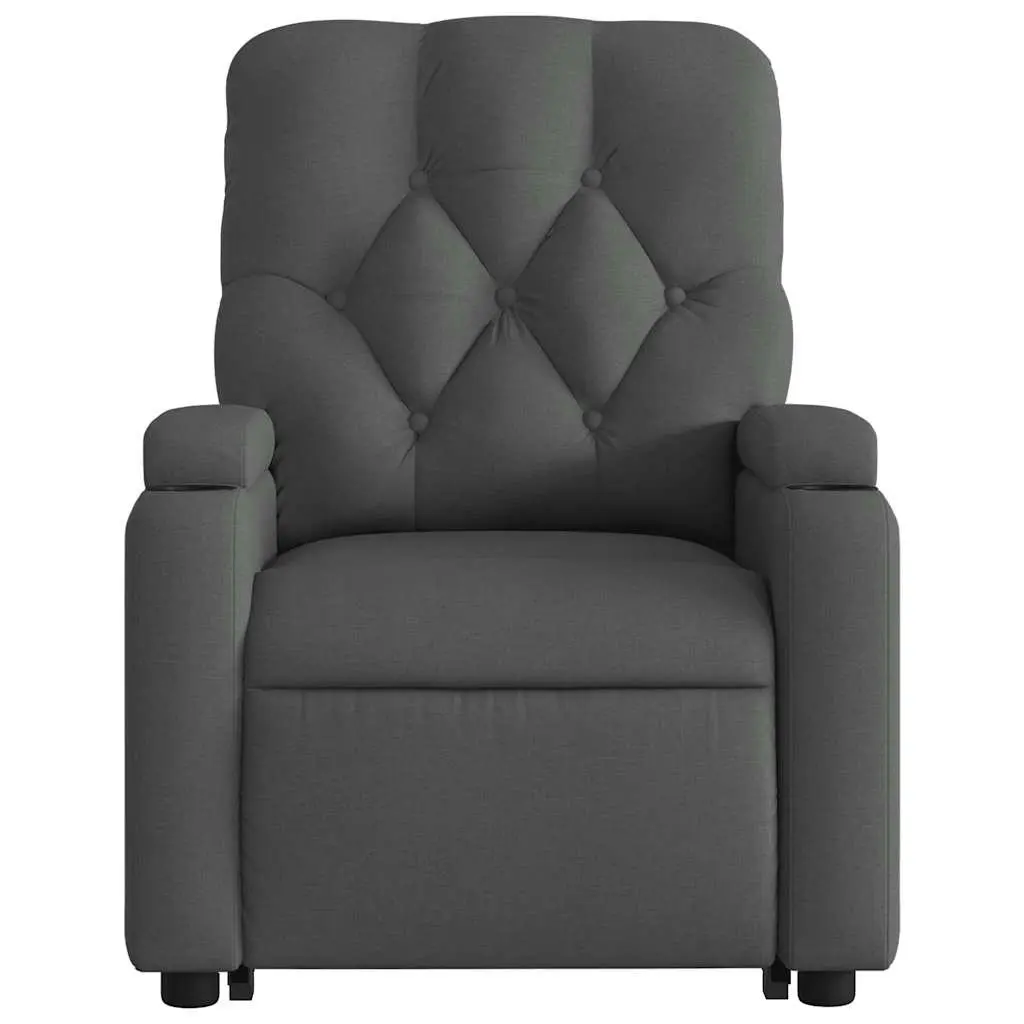 Grey Fabric Stand Up Massage Recliner Chair