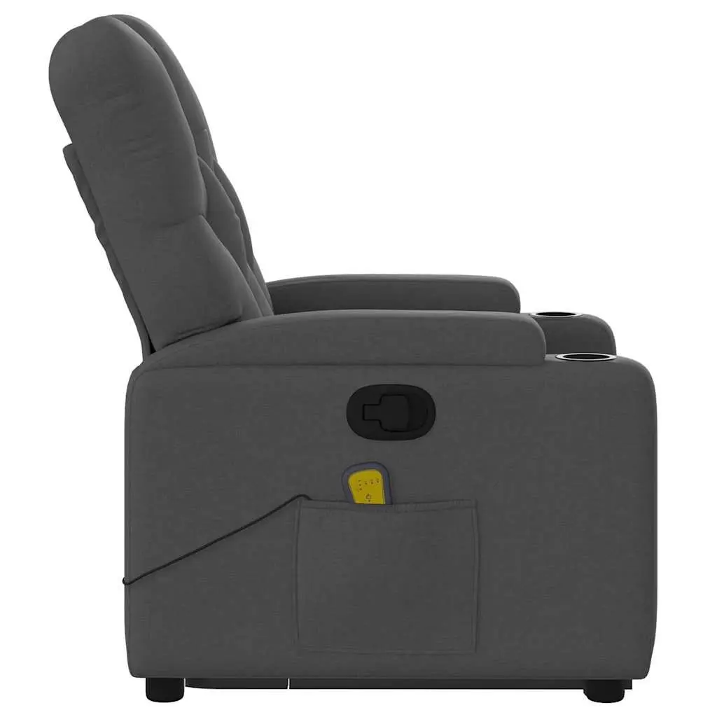 Grey Fabric Stand Up Massage Recliner Chair