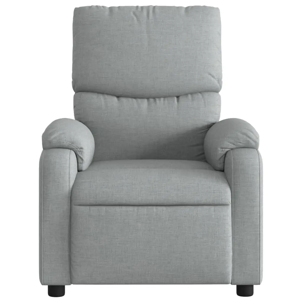 Massage Recliner Chair Manual Recline 135 Degrees Grey Fabric