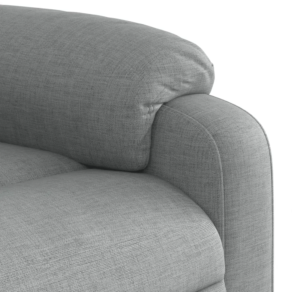 Massage Recliner Chair Manual Recline 135 Degrees Grey Fabric