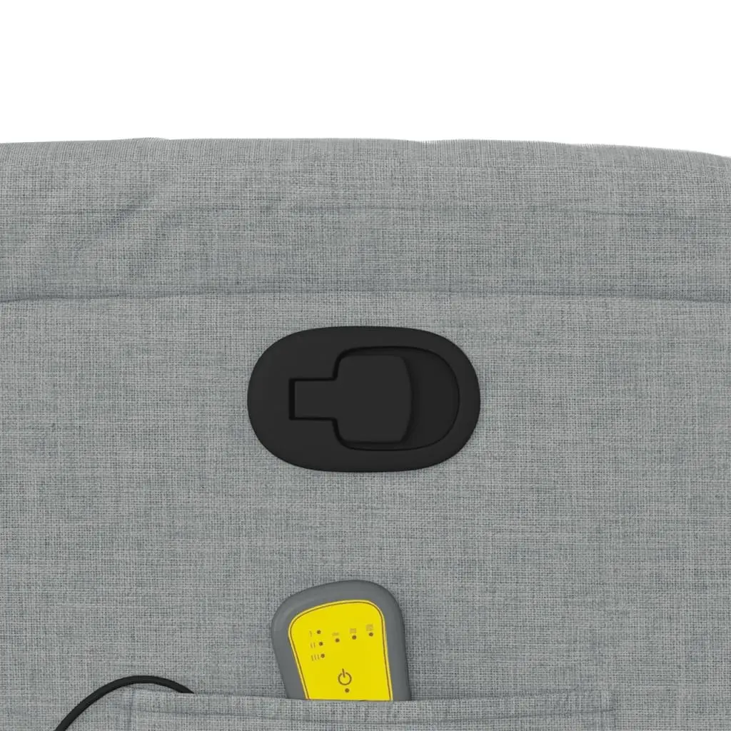 Massage Recliner Chair Manual Recline 135 Degrees Grey Fabric