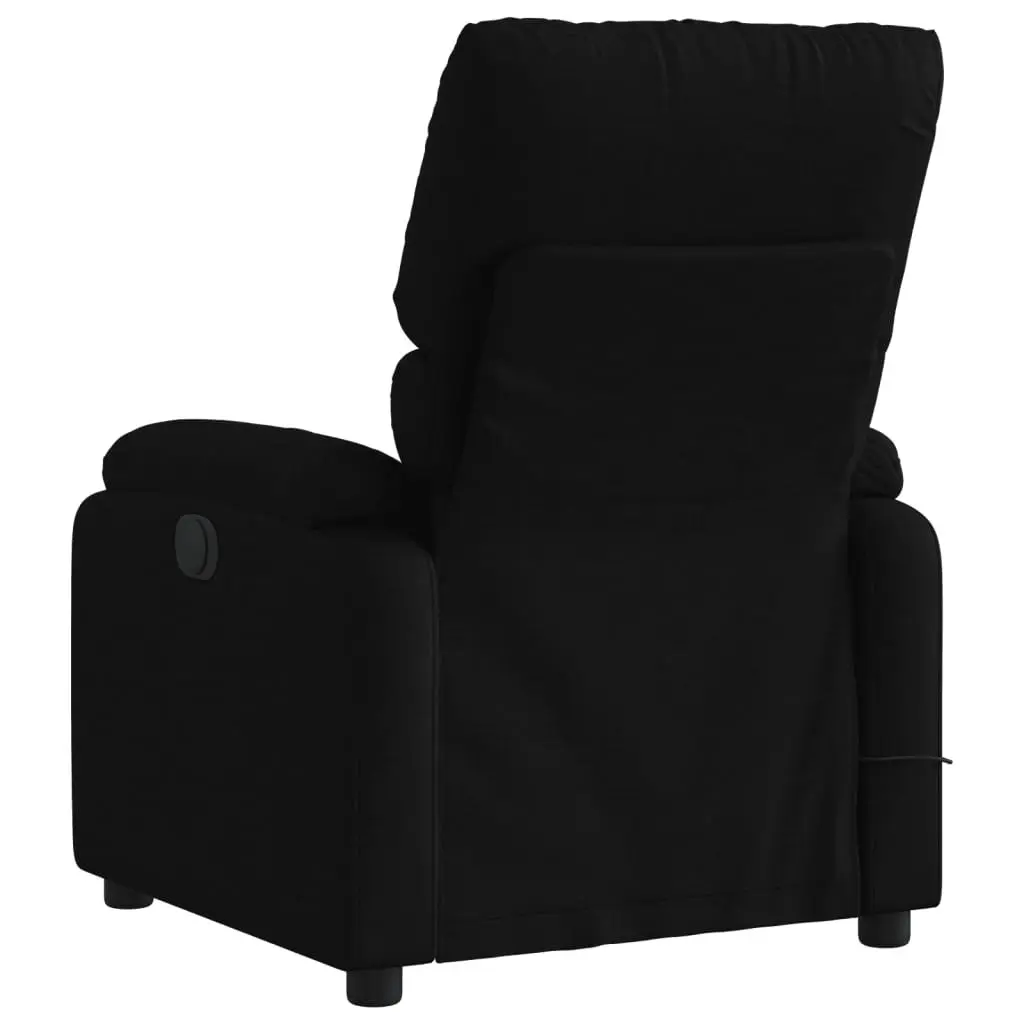 Massage Recliner Chair Manual Recline 6 Vibration Points Black Fabric