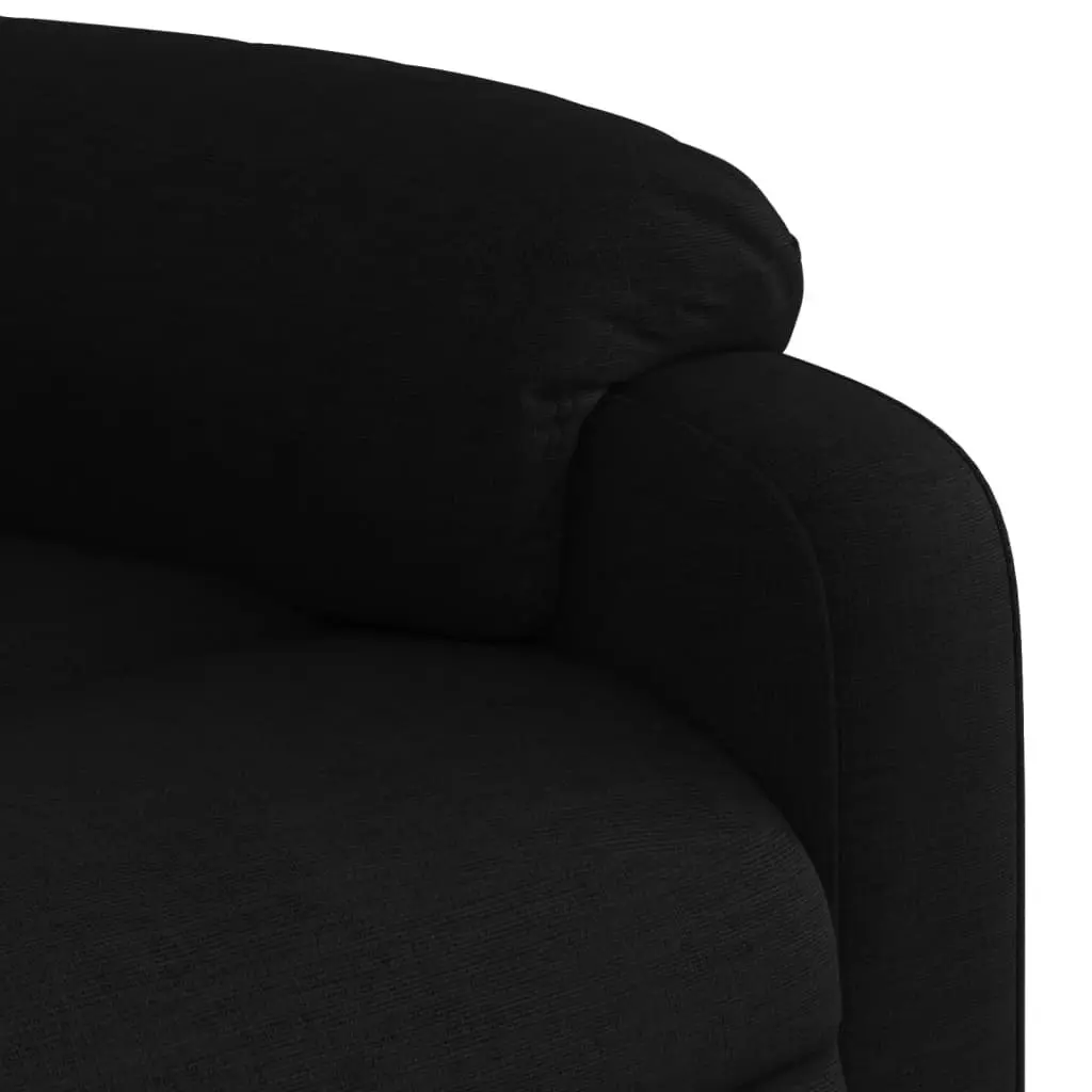 Massage Recliner Chair Manual Recline 6 Vibration Points Black Fabric