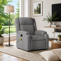 Comfortable Grey Massage Recliner Chair for Relaxation