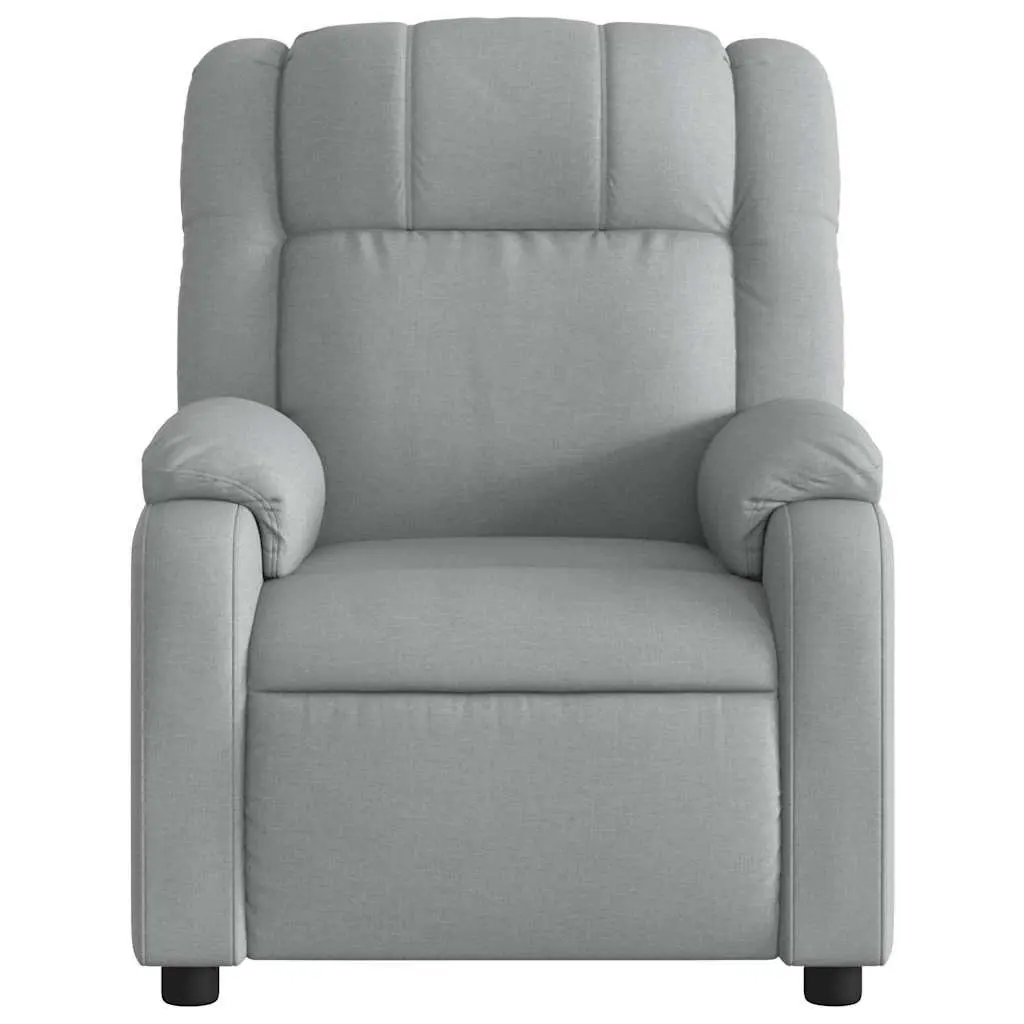 Recliner Chair Fabric Massage Electric Vibration Grey Adjustable Armchair