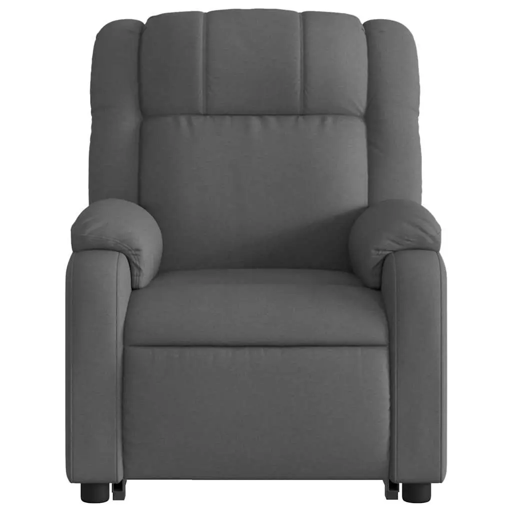 Electric Massage Recliner Chair Power Lift Function Grey Fabric