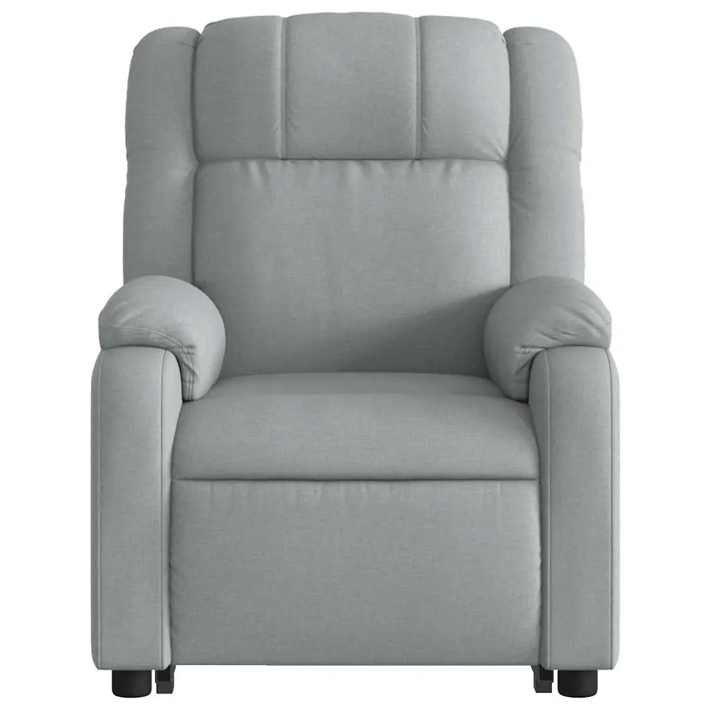 Electric Stand Up Massage Recliner Chair Grey Fabric Power Lift Recline Armchair