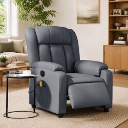 Comfortable and Valuable Grey Massage Recliner Chair