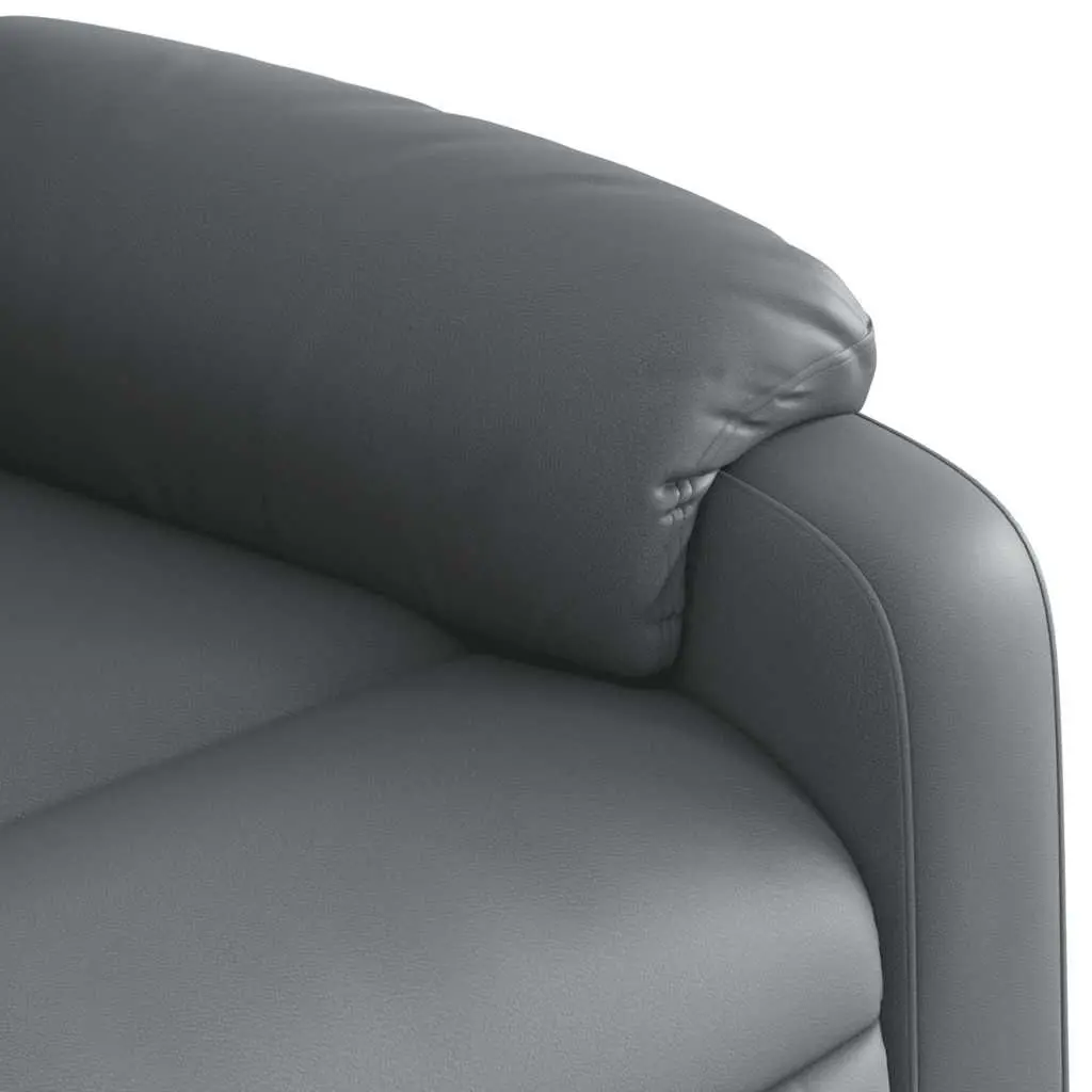 Electric Massage Recliner Chair Power Lift Grey Faux Leather