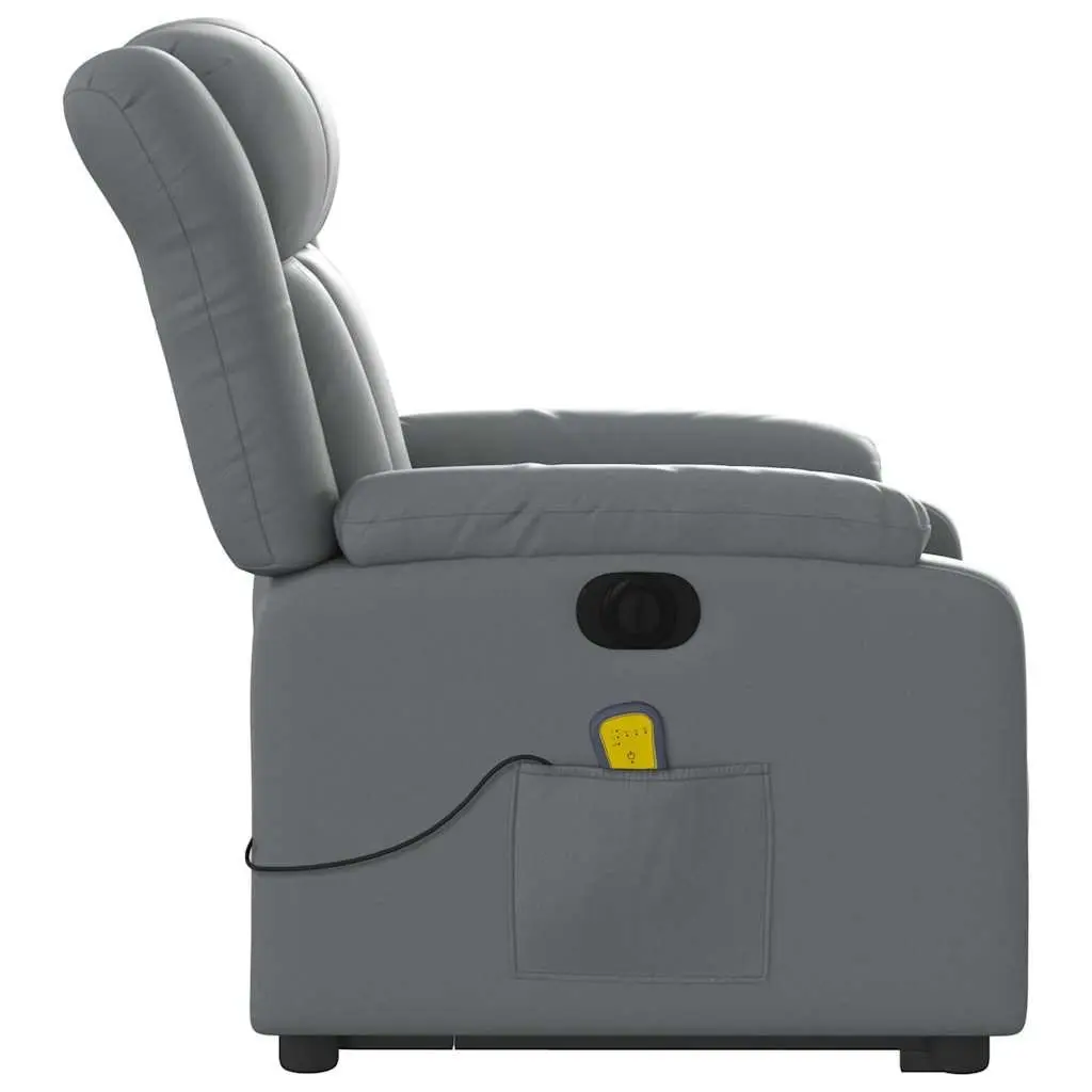 Electric Massage Recliner Chair Power Lift Grey Faux Leather