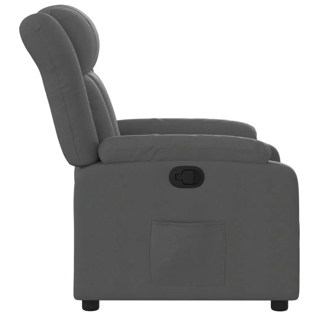 Grey Recliner Armchair with Side Pocket