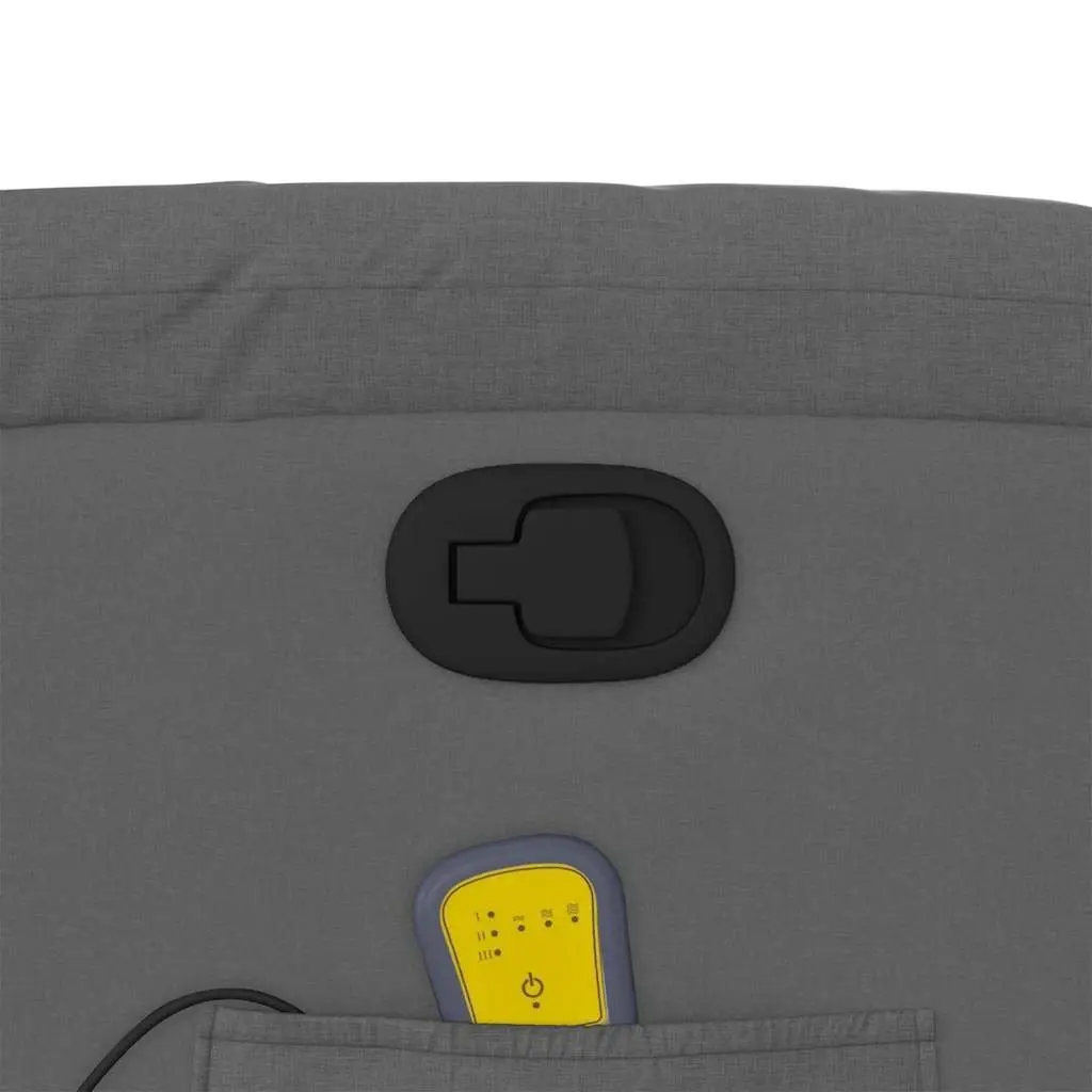 Massage Recliner Chair Vibration Massage 135 Degrees Grey Fabric