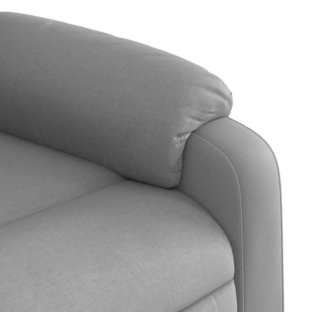 Electric Massage Recliner Chair Vibration Massage Adjustable Footrest Grey Fabric