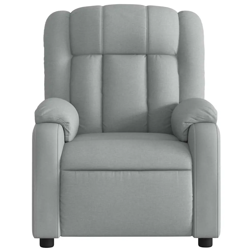 Electric Massage Recliner Chair Vibration Massage Adjustable Footrest Grey Fabric