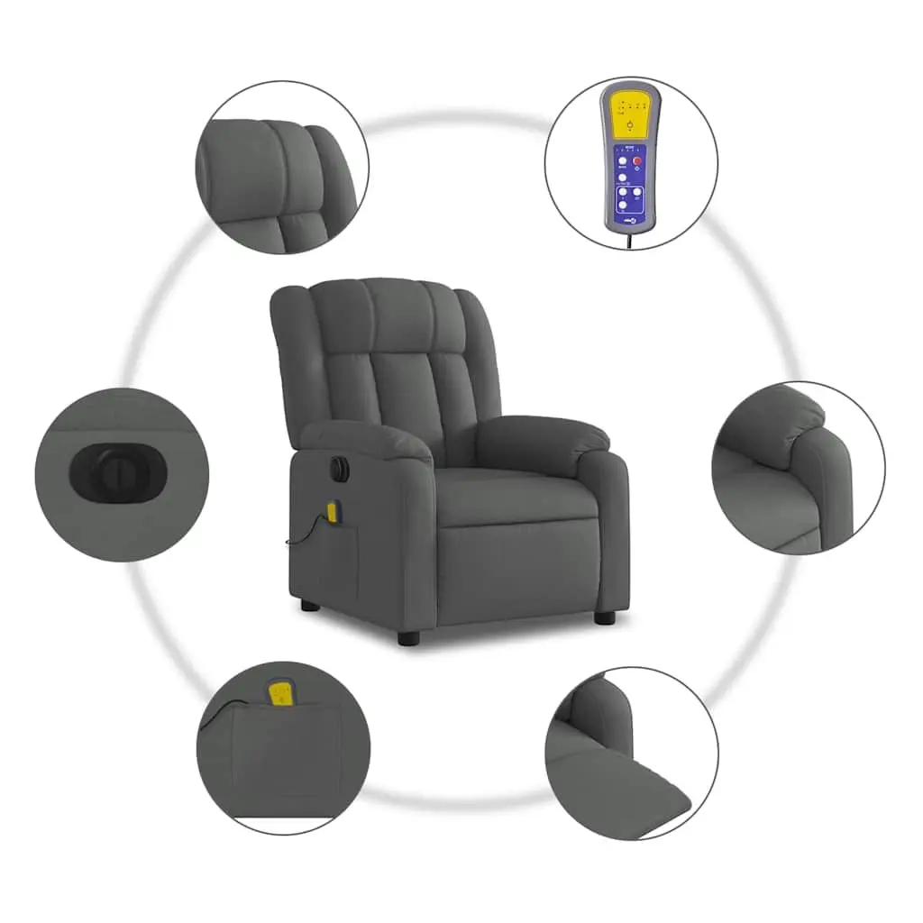 Electric Massage Recliner Chair in Grey