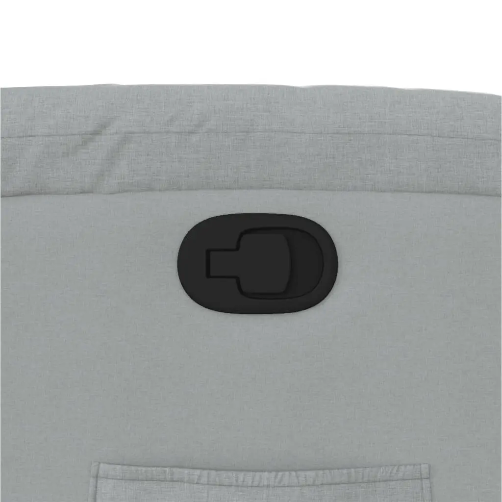 Electric Massage Recliner Chair Light Grey Fabric Stand Up Power Lift Manual