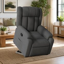 Dependable Grey Fabric Massage Recliner Chair