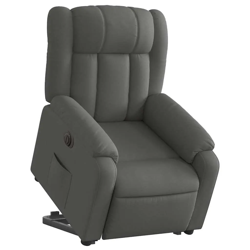 Electric Stand Up Recliner Chair Power Lift Recline Grey Fabric