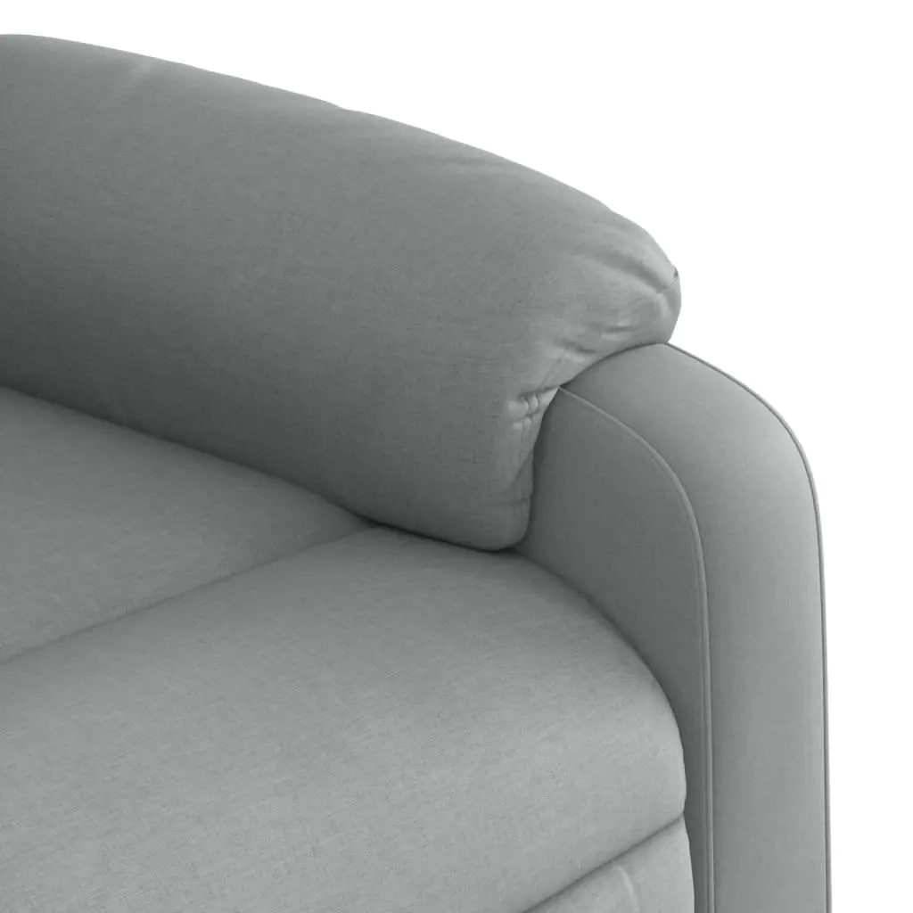 Electric Massage Recliner Chair Power Lift 135 Degrees Grey Fabric
