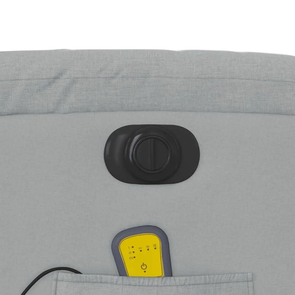 Electric Massage Recliner Chair Power Lift 135 Degrees Grey Fabric