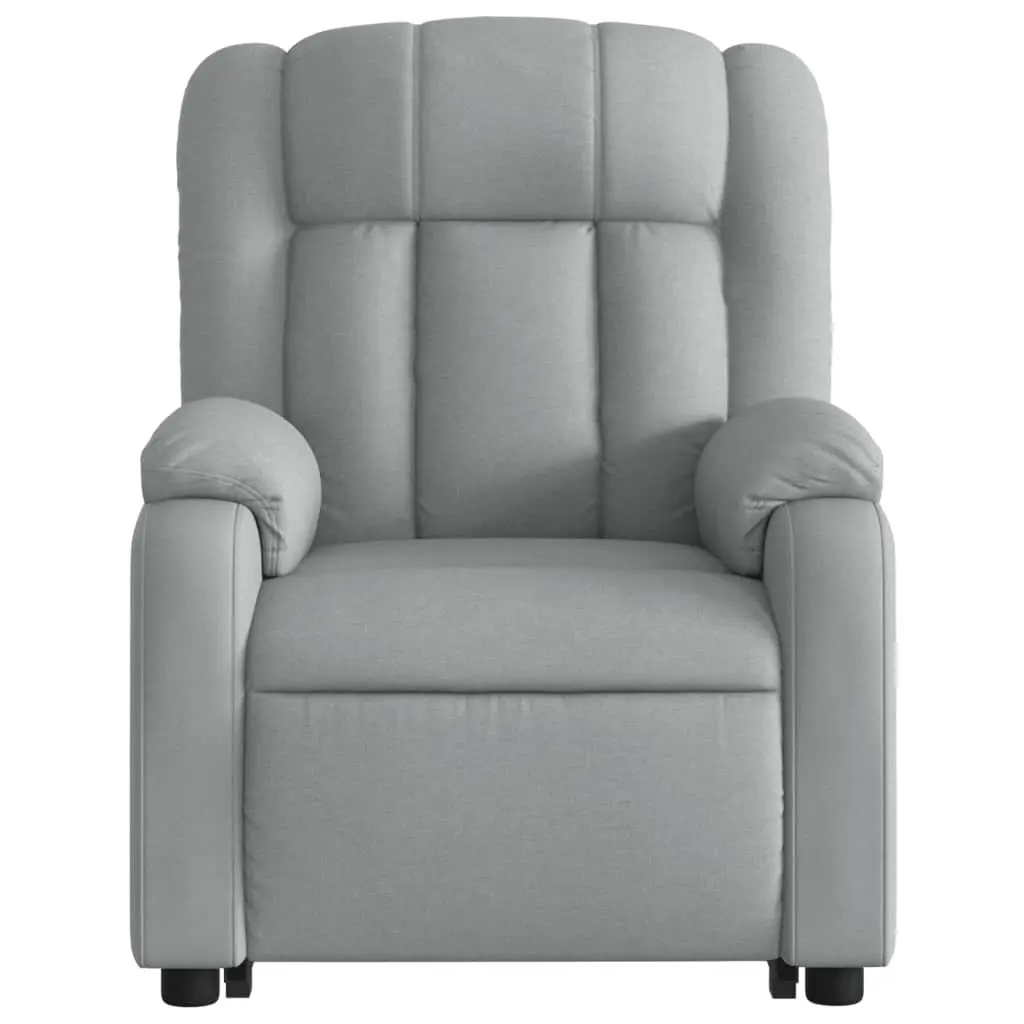 Electric Massage Recliner Chair Power Lift 135 Degrees Grey Fabric